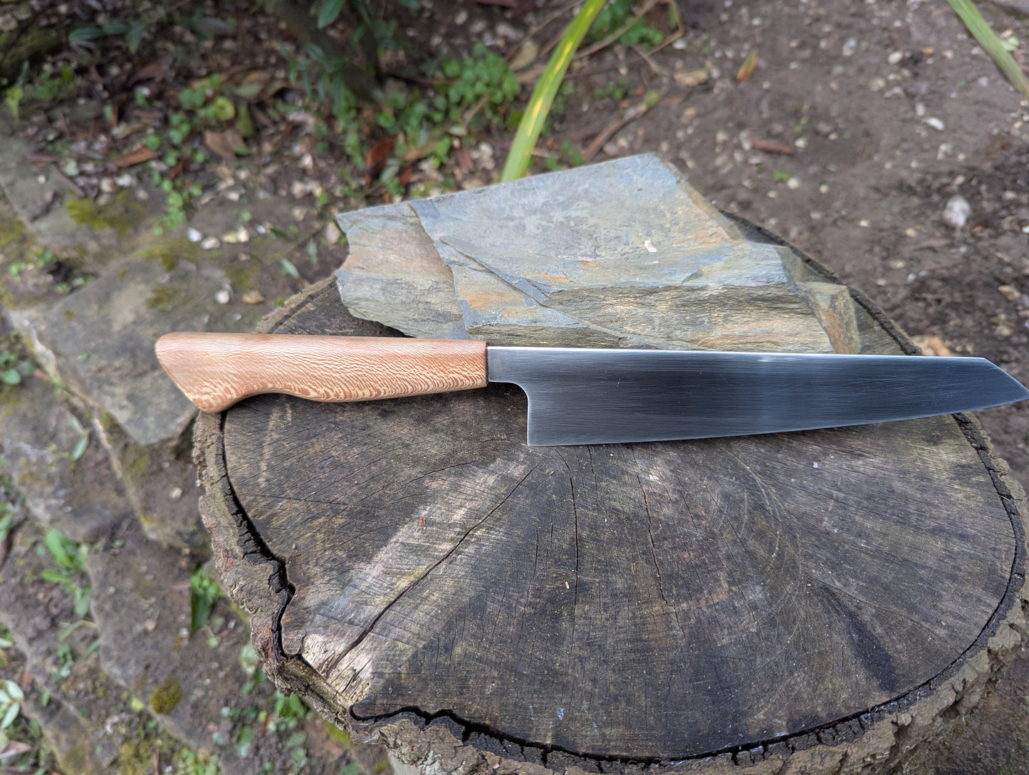 Handmade 8" Damasteel RWL34 stainless steel. Cade wood handle (Copy)