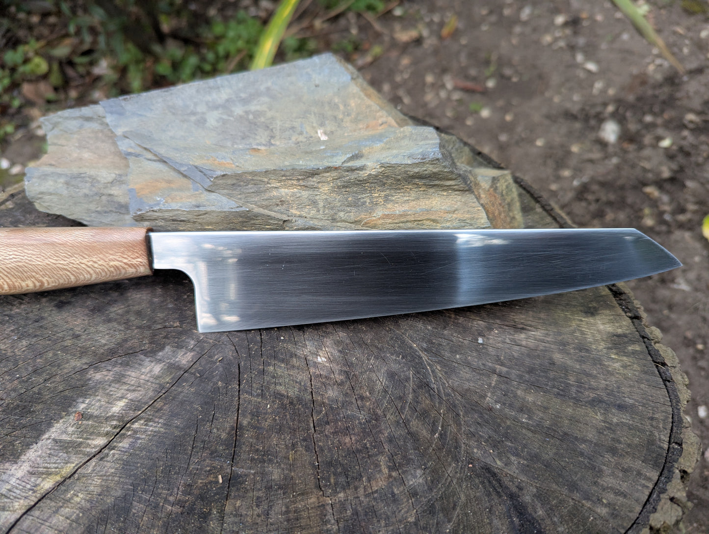 Handmade 8" Damasteel RWL34 stainless steel. Cade wood handle (Copy)