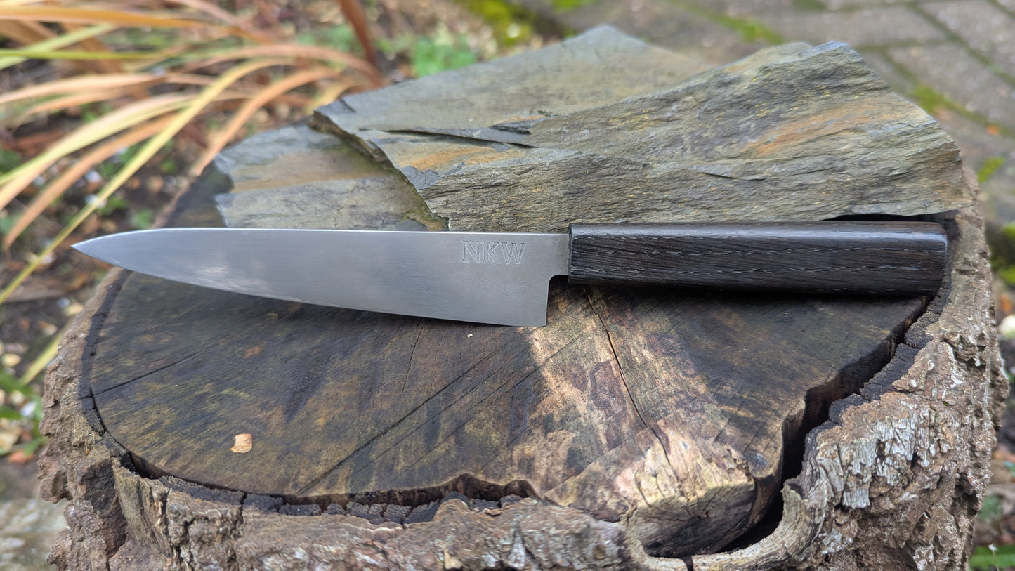 Handmade Pairing Knife, ApexUltra steel and 5600 Years Old Bog Oak Handle