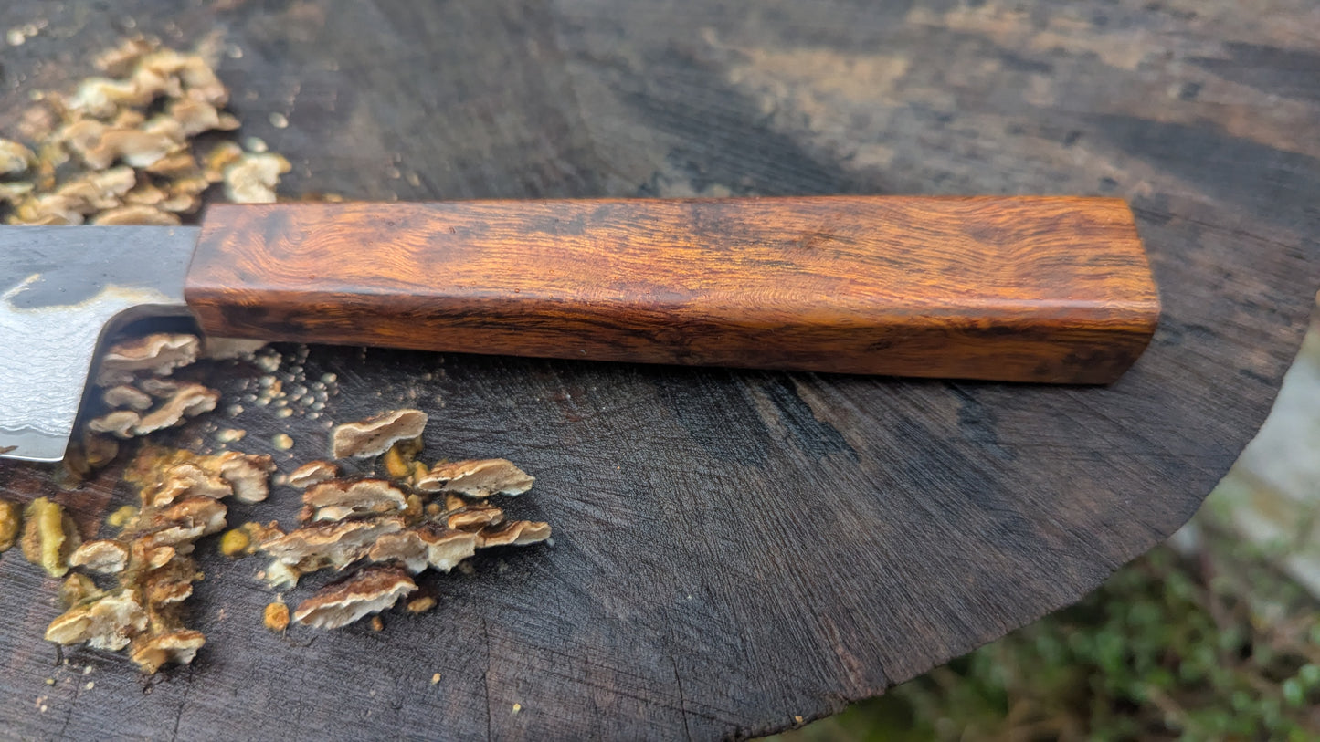 Kiritsuke 180mm Takefu VG10 Suminagashi knife. Desert Ironwood Handle