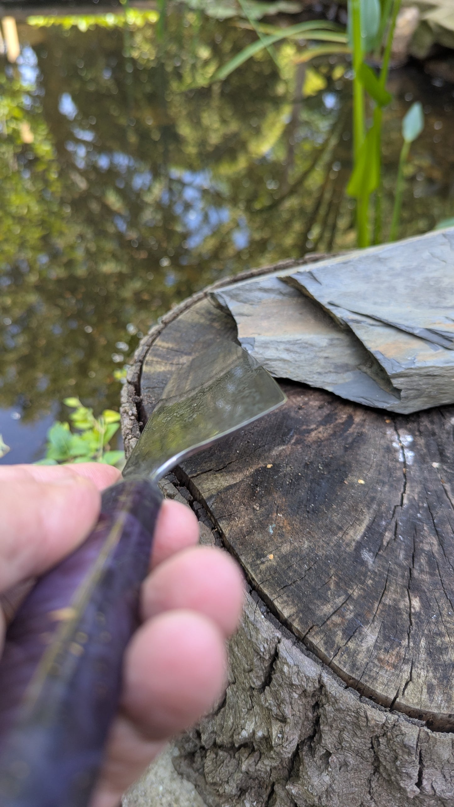 Bunka 190mm ApexUltra-Nickel-Damascus, Amboyna Burl