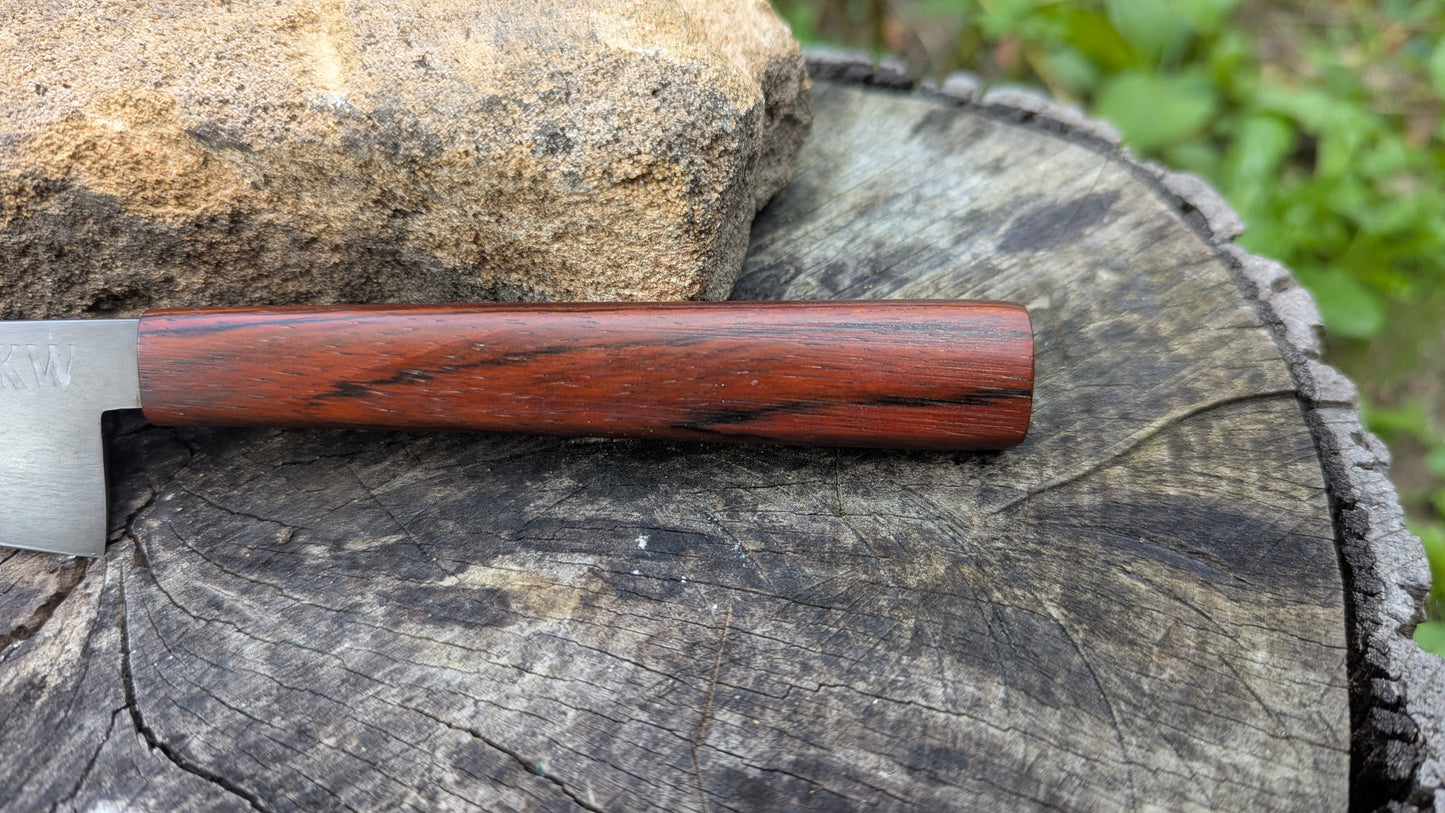 Handmade Everyday knife. ApexUltra carbon steel. Repurposed Rosewood