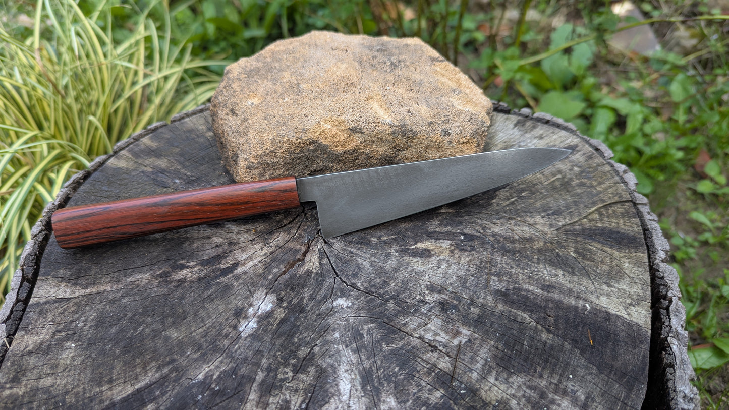 Handmade Everyday knife. ApexUltra carbon steel. Repurposed Rosewood